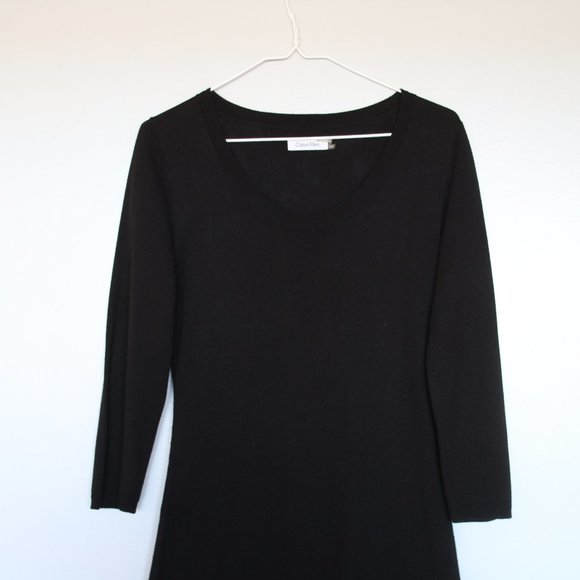 Calvin Klein Sweater Dress with loop fringe - Picture 5 of 10